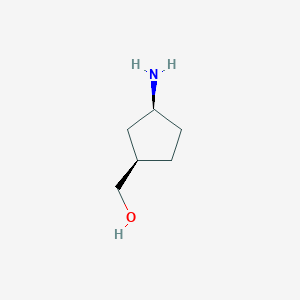 molecular formula C6H13NO B141055 [(1R,3S)-3-aminocyclopentyl]methanol CAS No. 117957-62-7