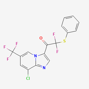 B1410554 1-(8-Chloro-6-(trifluoromethyl)imidazo[1,2-a]pyridin-3-yl)-2,2-difluoro-2-(phenylthio)ethanone CAS No. 1823183-27-2