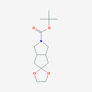 Spiro[cyclopenta[c]pyrrole-5(1H),2'-[1,3]dioxolane]-2(3H)-carboxylic acid, tetrahydro-, 1,1-dimethylethyl ester
