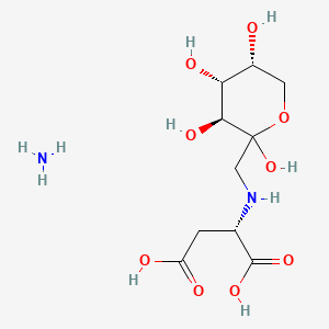 molecular formula C10H20N2O9 B14105655 azane;(2S)-2-[[(3S,4R,5R)-2,3,4,5-tetrahydroxyoxan-2-yl]methylamino]butanedioic acid 