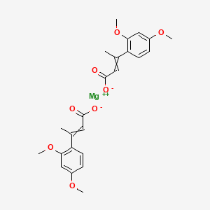 molecular formula C24H26MgO8 B14105858 Bis[(Z)-3-(2,4-dimethoxyphenyl)-2-butenoic acid]magnesium salt 