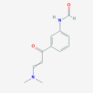 molecular formula C12H14N2O2 B14105890 N-[3-[3-(dimethylamino)prop-2-enoyl]phenyl]formamide 