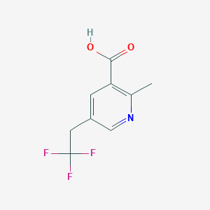 molecular formula C9H8F3NO2 B1410592 2-Methyl-5-(2,2,2-trifluoroethyl)nicotinic acid CAS No. 1211584-21-2