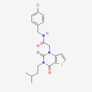 molecular formula C20H22ClN3O3S B14105920 N-(4-chlorobenzyl)-2-[3-(3-methylbutyl)-2,4-dioxo-3,4-dihydrothieno[3,2-d]pyrimidin-1(2H)-yl]acetamide 