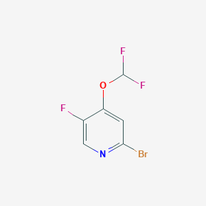 molecular formula C6H3BrF3NO B1410593 2-Bromo-4-(difluoromethoxy)-5-fluoropyridine CAS No. 1432754-30-7
