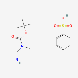 molecular formula C16H26N2O5S B14105931 tert-butyl N-(azetidin-2-yl)-N-methylcarbamate;4-methylbenzenesulfonic acid 