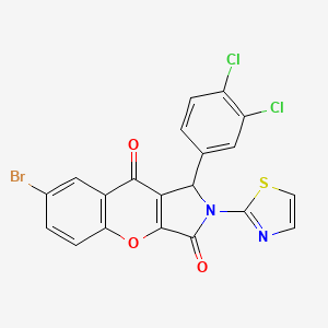 molecular formula C20H9BrCl2N2O3S B14105935 7-Bromo-1-(3,4-dichlorophenyl)-2-(1,3-thiazol-2-yl)-1,2-dihydrochromeno[2,3-c]pyrrole-3,9-dione 