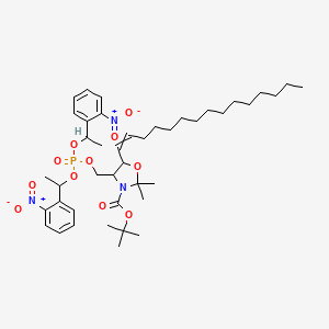molecular formula C42H64N3O11P B14105975 tert-butyl 4-[bis[1-(2-nitrophenyl)ethoxy]phosphoryloxymethyl]-2,2-dimethyl-5-pentadec-1-enyl-1,3-oxazolidine-3-carboxylate 