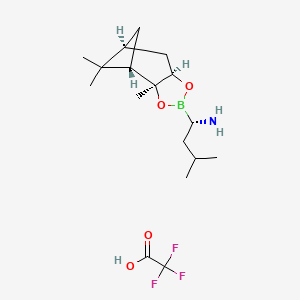 molecular formula C17H29BF3NO4 B1410598 (S)-BoroLeu-(-)-Pinanediol-CF3COOH CAS No. 477254-69-6