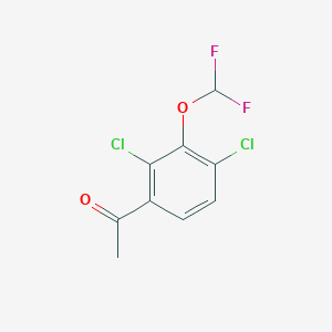molecular formula C9H6Cl2F2O2 B1410600 2',4'-Dichloro-3'-(difluoromethoxy)acetophenone CAS No. 1806352-58-8