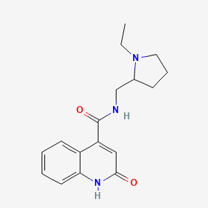 molecular formula C17H21N3O2 B14106056 N-[(1-ethylpyrrolidin-2-yl)methyl]-2-hydroxyquinoline-4-carboxamide 