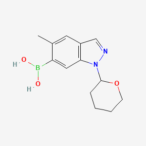 molecular formula C13H17BN2O3 B1410609 (5-Methyl-1-(tetrahydro-2H-pyran-2-yl)-1H-indazol-6-yl)boronic acid CAS No. 2096334-81-3