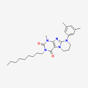 molecular formula C26H37N5O2 B14106101 9-(3,5-dimethylphenyl)-1-methyl-3-nonyl-7,8-dihydro-6H-purino[7,8-a]pyrimidine-2,4-dione 