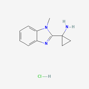 1-(1-Methyl-1H-benzo[d]imidazol-2-yl)cyclopropanamine hydrochloride
