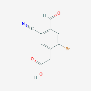 2-(2-Bromo-5-cyano-4-formylphenyl)acetic acid