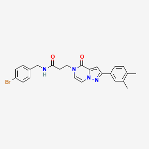molecular formula C24H23BrN4O2 B14106267 N-(4-bromobenzyl)-3-[2-(3,4-dimethylphenyl)-4-oxopyrazolo[1,5-a]pyrazin-5(4H)-yl]propanamide 