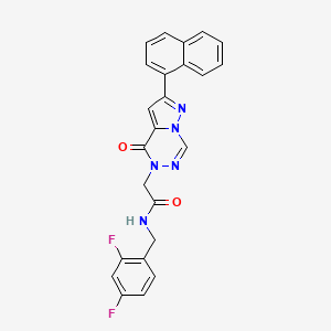 molecular formula C24H17F2N5O2 B14106324 N-(2,4-difluorobenzyl)-2-(2-(naphthalen-1-yl)-4-oxopyrazolo[1,5-d][1,2,4]triazin-5(4H)-yl)acetamide 
