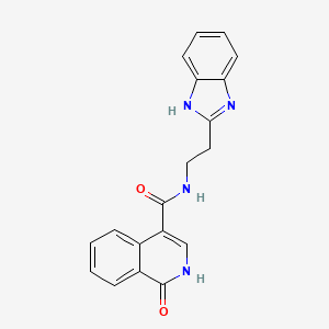 molecular formula C19H16N4O2 B14106435 N-[2-(1H-benzimidazol-2-yl)ethyl]-1-hydroxyisoquinoline-4-carboxamide 