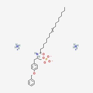 molecular formula C34H58N3O6P B14106441 Ammonium (S,Z)-3-(4-(benzyloxy)phenyl)-2-(octadec-9-enamido)propyl phosphate 