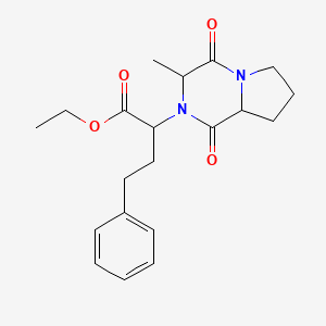 molecular formula C20H26N2O4 B14106446 ethyl 2-(3-methyl-1,4-dioxohexahydropyrrolo[1,2-a]pyrazin-2(1H)-yl)-4-phenylbutanoate 