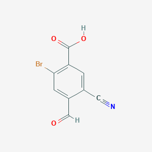 2-Bromo-5-cyano-4-formylbenzoic acid