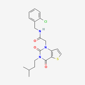 molecular formula C20H22ClN3O3S B14106614 N-(2-chlorobenzyl)-2-[3-(3-methylbutyl)-2,4-dioxo-3,4-dihydrothieno[3,2-d]pyrimidin-1(2H)-yl]acetamide 