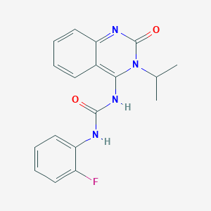 molecular formula C18H17FN4O2 B14106652 1-(2-Fluorophenyl)-3-(2-oxo-3-propan-2-ylquinazolin-4-yl)urea 