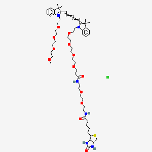 molecular formula C61H93ClN6O13S B14106706 N-(m-PEG4)-N'-(Biotin-PEG2-amido-PEG4)-Cy5 