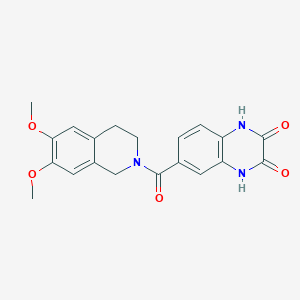 molecular formula C20H19N3O5 B14106747 (2,3-dihydroxyquinoxalin-6-yl)(6,7-dimethoxy-3,4-dihydroisoquinolin-2(1H)-yl)methanone 