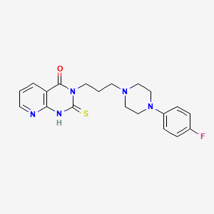 molecular formula C20H22FN5OS B14106767 3-[3-[4-(4-fluorophenyl)piperazin-1-yl]propyl]-2-sulfanylidene-1H-pyrido[2,3-d]pyrimidin-4-one 