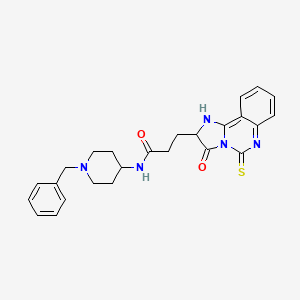 molecular formula C25H27N5O2S B14106834 N-(1-benzylpiperidin-4-yl)-3-{3-oxo-5-sulfanylidene-2H,3H,5H,6H-imidazo[1,2-c]quinazolin-2-yl}propanamide 