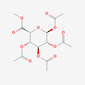 molecular formula C15H20O11 B014107 methyl (2R,3S,4S,5R,6S)-3,4,5,6-tetraacetyloxyoxane-2-carboxylate CAS No. 108032-41-3