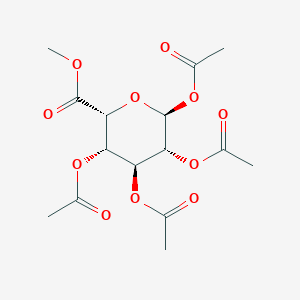 molecular formula C15H20O11 B014107 Methyl 1,2,3,4-tetra-O-acetyl-alpha-L-idopyranuronate CAS No. 108032-41-3