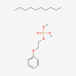 molecular formula C18H33O5P B14107044 Decane;2-phenoxyethyl dihydrogen phosphate 