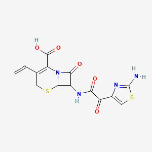 molecular formula C14H12N4O5S2 B14107047 Cefdinir Glyoxalic Analo 