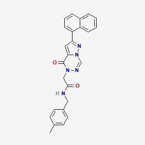 molecular formula C25H21N5O2 B14107051 N-(4-methylbenzyl)-2-(2-(naphthalen-1-yl)-4-oxopyrazolo[1,5-d][1,2,4]triazin-5(4H)-yl)acetamide 