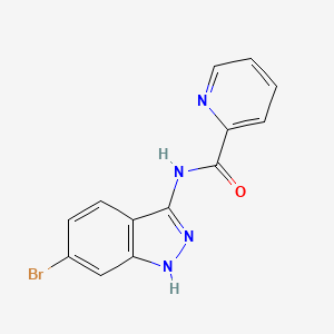 molecular formula C13H9BrN4O B14107179 N-(6-bromo-1H-indazol-3-yl)pyridine-2-carboxamide 