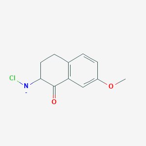 molecular formula C11H11ClNO2- B14107196 chloro-(7-methoxy-1-oxo-3,4-dihydro-2H-naphthalen-2-yl)azanide 