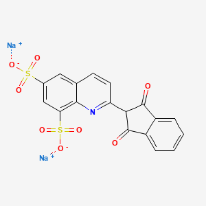 molecular formula C18H9NNa2O8S2 B14107341 disodium;2-(1,3-dioxoinden-2-yl)quinoline-6,8-disulfonate 