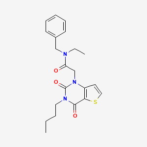 molecular formula C21H25N3O3S B14107414 N-benzyl-2-(3-butyl-2,4-dioxo-3,4-dihydrothieno[3,2-d]pyrimidin-1(2H)-yl)-N-ethylacetamide 