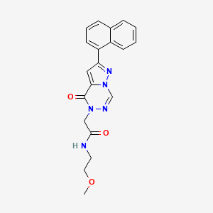 molecular formula C20H19N5O3 B14107583 N-(2-methoxyethyl)-2-(2-(naphthalen-1-yl)-4-oxopyrazolo[1,5-d][1,2,4]triazin-5(4H)-yl)acetamide 