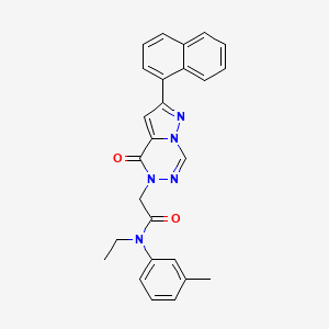 molecular formula C26H23N5O2 B14107653 N-ethyl-N-(3-methylphenyl)-2-[2-(naphthalen-1-yl)-4-oxopyrazolo[1,5-d][1,2,4]triazin-5(4H)-yl]acetamide 