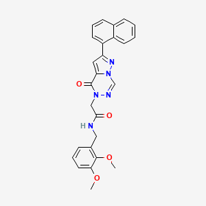 molecular formula C26H23N5O4 B14107661 N-(2,3-dimethoxybenzyl)-2-(2-(naphthalen-1-yl)-4-oxopyrazolo[1,5-d][1,2,4]triazin-5(4H)-yl)acetamide 