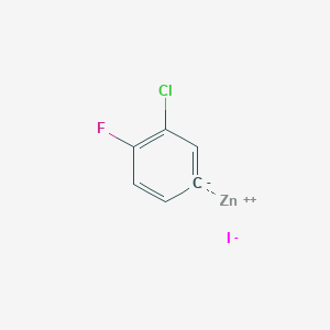 molecular formula C6H3ClFIZn B14107672 zinc;1-chloro-2-fluorobenzene-5-ide;iodide 