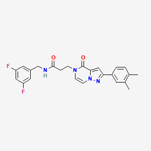 molecular formula C24H22F2N4O2 B14107693 N-(3,5-difluorobenzyl)-3-[2-(3,4-dimethylphenyl)-4-oxopyrazolo[1,5-a]pyrazin-5(4H)-yl]propanamide 