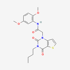 molecular formula C20H23N3O5S B14107835 2-(3-butyl-2,4-dioxo-3,4-dihydrothieno[3,2-d]pyrimidin-1(2H)-yl)-N-(2,5-dimethoxyphenyl)acetamide 