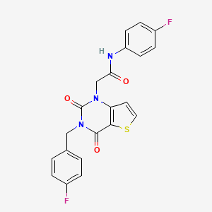 molecular formula C21H15F2N3O3S B14107849 N-(4-fluorophenyl)-2-[3-[(4-fluorophenyl)methyl]-2,4-dioxothieno[3,2-d]pyrimidin-1-yl]acetamide 