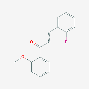 molecular formula C16H13FO2 B14107901 3-(2-Fluorophenyl)-1-(2-methoxyphenyl)prop-2-en-1-one CAS No. 107172-18-9