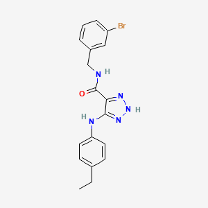 molecular formula C18H18BrN5O B14107924 N-(3-bromobenzyl)-5-((4-ethylphenyl)amino)-1H-1,2,3-triazole-4-carboxamide 