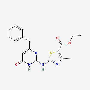 molecular formula C18H18N4O3S B14107968 Ethyl 2-[(4-benzyl-6-hydroxypyrimidin-2-yl)amino]-4-methyl-1,3-thiazole-5-carboxylate 